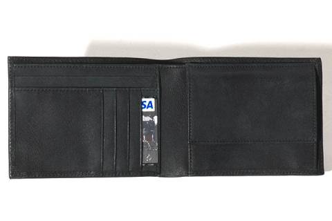 Geldb&ouml;rsen - Portemonnaies 61005 Nubuk Schwarz/000 - Bild: 2