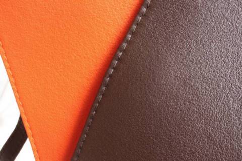 Lederrucksack Generation X - Braun / Orange - Bild: A5