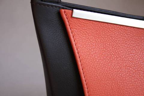 Papillon Lederhandtaschen Braun - Orange - Bild: A2