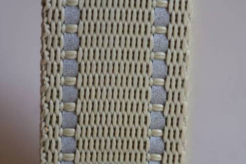 10 Meter Gurteb&auml;nder mit Reflektorstreifen 25 mm - Bild: Farbe-Beige_4