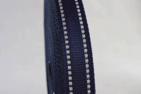 10 Meter Gurteb&auml;nder mit Reflektorstreifen 25 mm - Bild: Farbe-Blau_3