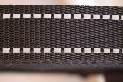 10 Meter Gurteb&auml;nder mit Reflektorstreifen 25 mm - Bild: Farbe-Schwarz_1