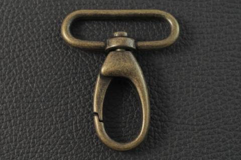 Karabinerhaken 40 mm Altmessing 358