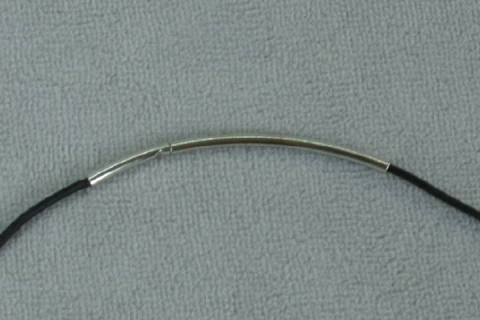 Schmuckverschluss f&uuml;r Lederband + Edelstahlseil 1,25 mm