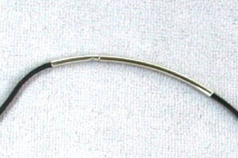 Schmuckverschluss f&uuml;r Lederband + Edelstahlseil 1mm 195 - Bild: A1