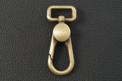 Karabinerhaken 20 mm Altmessing 175