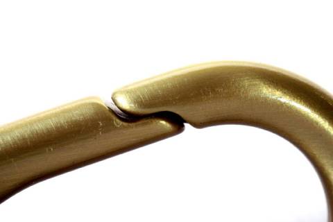 Karabinerhaken - 25 mm - Altmessing - 356 - Bild: A2