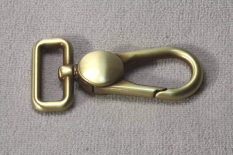 Karabinerhaken - 25 mm - Altmessing - 356 - Bild: A6