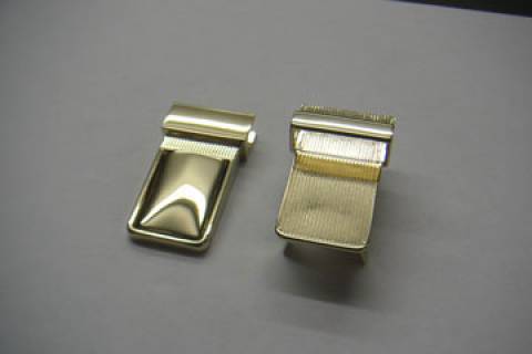 Handtaschenverschl&uuml;sse - Steckschloss Gold 046