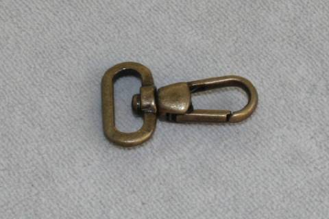 10 Karabinerhaken 20 mm Altmessing 058 - Bild: a33