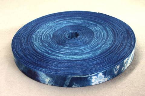 Gurtband - Taschenband Blumen Jeans  - Bild: A2