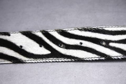 Kalbfellriemen - Zebra - Bild: A2