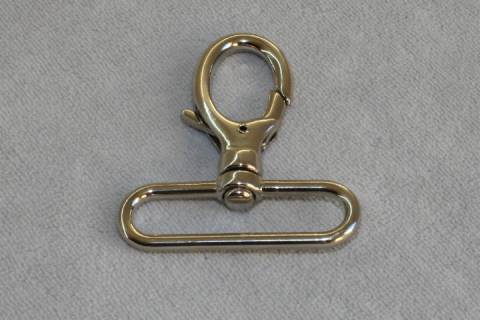 Karabinerhaken 50 mm Nickel 063 - Bild: a1