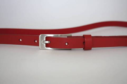 Paladium Damenlederg&uuml;rtel 201 - Rot - Bild: Lederriemen-Lederfarbe-Dunkelblau_2