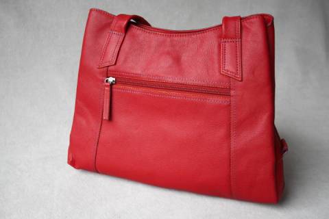 Mywalit Leder 3-Compartment Shopper Rot 680-25 - Bild: a4