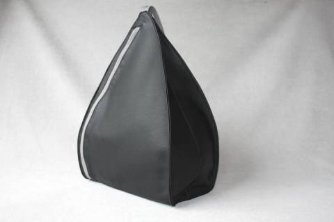 Lenz - Lederrucksack Schwarz - Grau