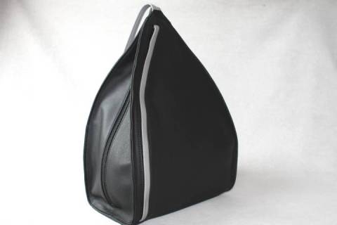 Lenz - Lederrucksack Schwarz - Grau - Bild: a3