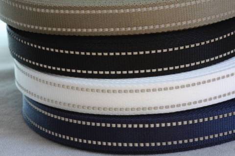 Gurteband mit Reflektorstreifen 25 mm