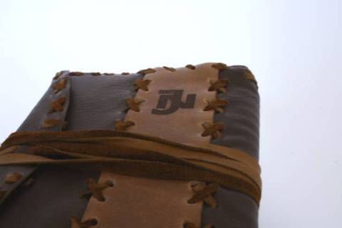 Leder Schreibmappen mit Wickeltechnik - Bild: a1