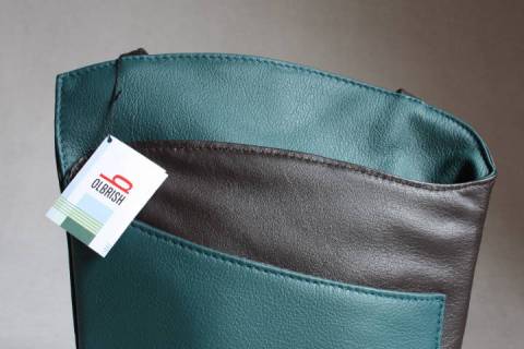 Serpentine kl. - Ledertasche von Olbrish b Petrol - Braun - Bild: a4